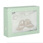 White & Silver Angel Wings Babygrow, 1, hi-res